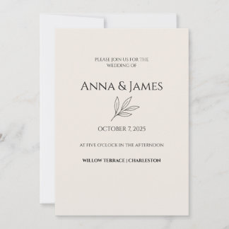Invitación ✨ Elegant Minimal Wedding Invitation ✨