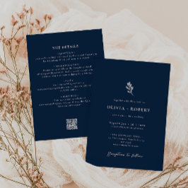 Invitación Elegant Minimalist Botanical All-In-One Wedding