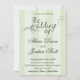 Invitación Elegant Minimalist Calligraphy Wedding Invitation