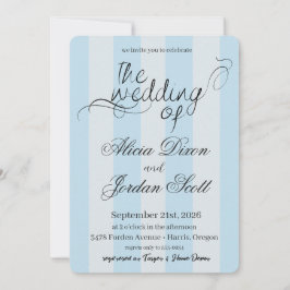 Invitación Elegant Minimalist Calligraphy Wedding Invitation