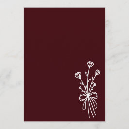 Invitación Elegant Minimalist Deep Burgundy