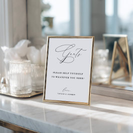 Invitación Elegant Minimalist Gents Bathroom Basket Sign