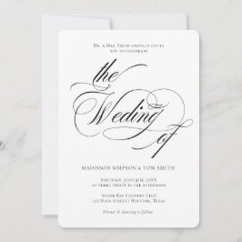 Invitación Elegant Minimalist modern Wedding