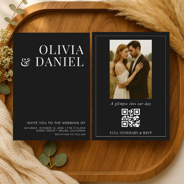 Invitación Elegant Minimalist Photo Wedding (Subido por el creador)