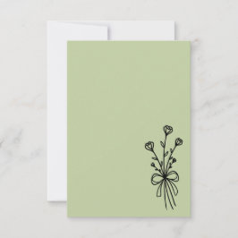 Invitación Elegant Minimalist Sage Green