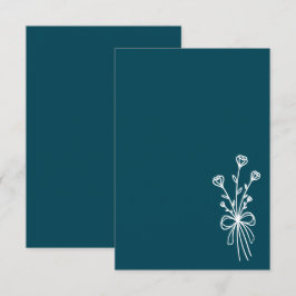 Invitación Elegant Minimalist Teal Wedding