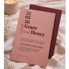 Invitación Elegant Minimalist Wedding Invitation