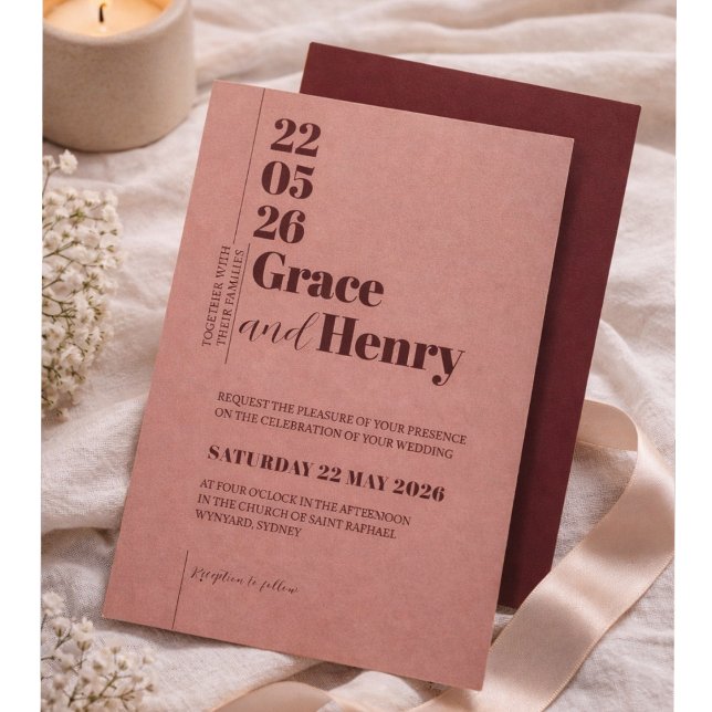 Invitación Elegant Minimalist Wedding Invitation (Subido por el creador)