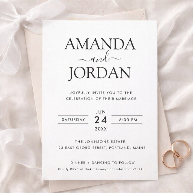 Invitación Elegant Minimalist Wedding Invitation (Subido por el creador)