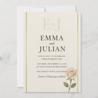 Invitación Elegant Minimalist Wedding Invitation