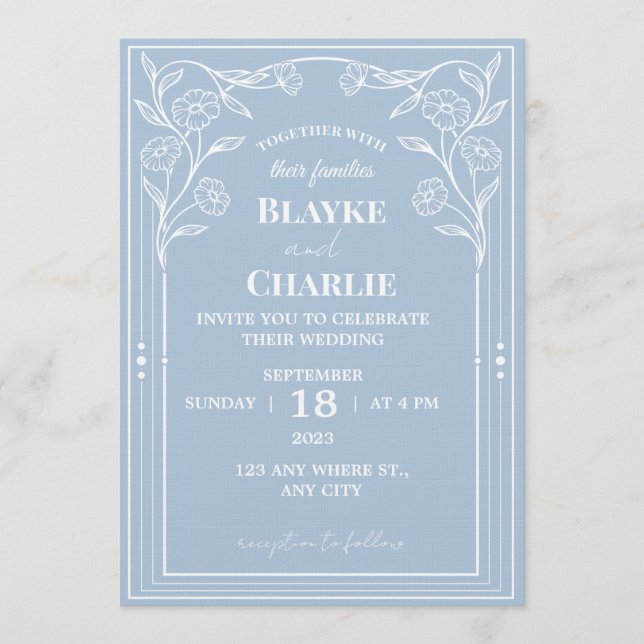 Invitación Elegant Minimalist Wedding Invitation | Modern (Anverso)