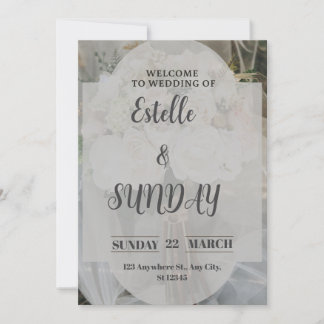 Invitación Elegant Minimalist Wedding Welcome Sign