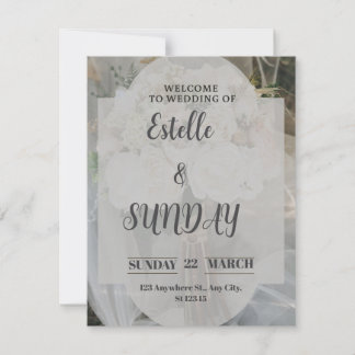 Invitación Elegant Minimalist Wedding Welcome Sign