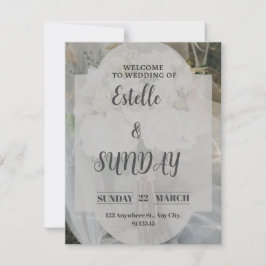 Invitación Elegant Minimalist Wedding Welcome Sign