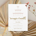 Invitación Elegant Mod Champagne Retro Bridal Shower<br><div class="desc">Elegant Mod Champagne Retro Bridal Shower Invitation</div>