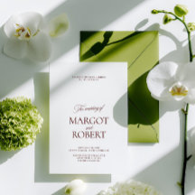 Elegant Modern Burgundy & White Wedding