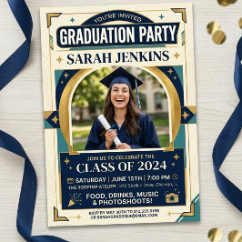 Invitación Elegant Modern Class of 2026 Photo Graduation 