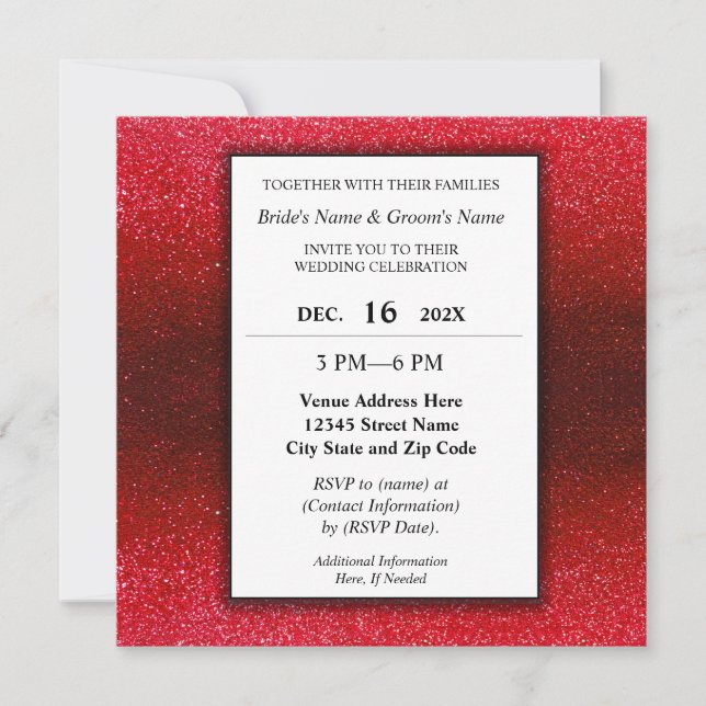 Invitación Elegant Modern Glitter Engagement Wedding Party  (Anverso)