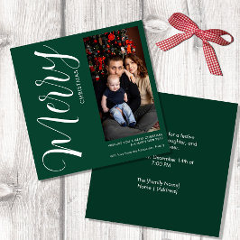 Invitación Elegant Modern Photo Holiday Invitation | Merry 