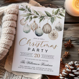 Invitación Elegant Modern Retro Christmas Party Invitation
