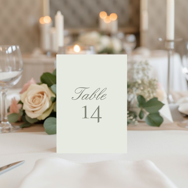 Invitación Elegant Modern Wedding Table Number Card (Subido por el creador)