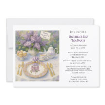 Elegant Mother's Day Tea Party Invitation
