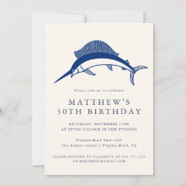 Invitación Elegant Nautical Anchor Adult Party Invitation 