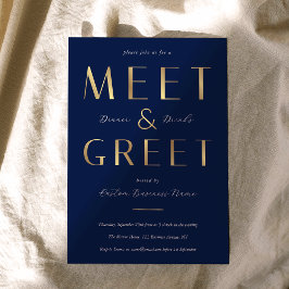 Invitación Elegant Navy & Gold Corporate Dinner Business