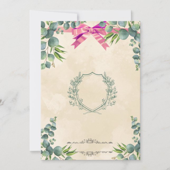 Invitación Elegant Neutral Wedding Invitation Design (Anverso)