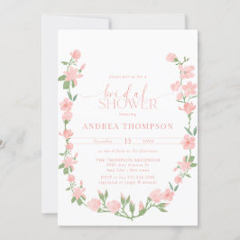 Invitación Elegant Peach Floral Garden Bridal Shower