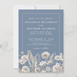 Invitación Elegant Periwinkle Wildflower Wedding
