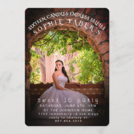 Invitación Elegant Personalized Photo Sweet Sixteen Birthday 