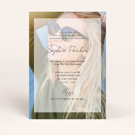 Invitación Elegant Photo Overlay | Graduation Party