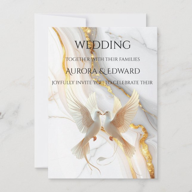 Invitación Elegant Photo Wedding Invitation Card – Modern (Anverso)