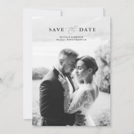 Invitación Elegant Photo Wedding Save the Date