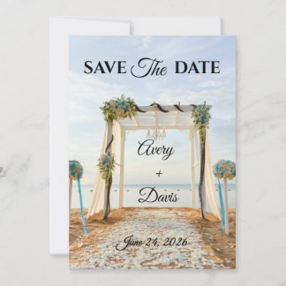 Invitación Elegant Pink Floral Fully Editable Save the Date