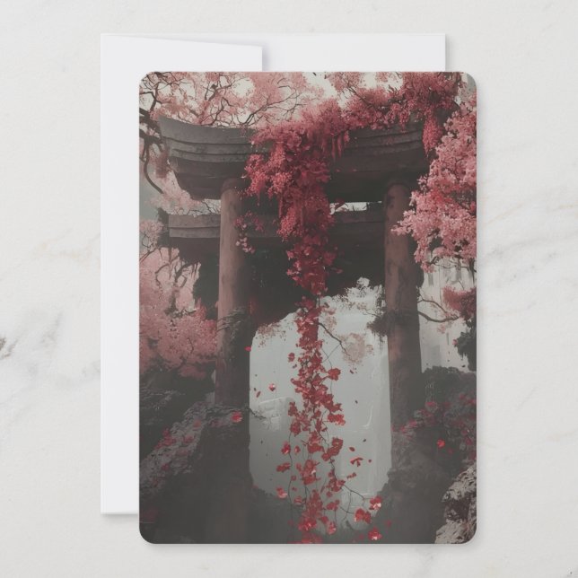 Invitación Elegant Pink Floral Wedding Invitation – Botanical (Anverso)