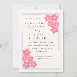 Invitación Elegant Pink Floral Wedding Invitation - Customiza