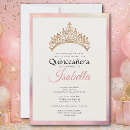 Invitación Elegant Pink Quinceanera 15th Birthday