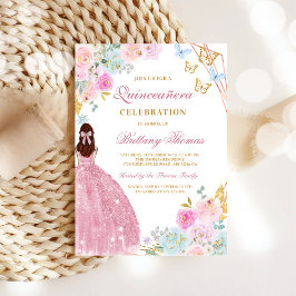 Invitación Elegant Pink Quinceañera Invitation