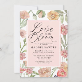 Invitación Elegant Pink Watercolor Floral Bridal Shower