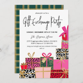 Invitación Elegant Presents Christmas Gift Exchange Party