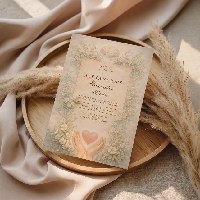 Invitación Elegant Psychology Graduate (Subido por el creador)