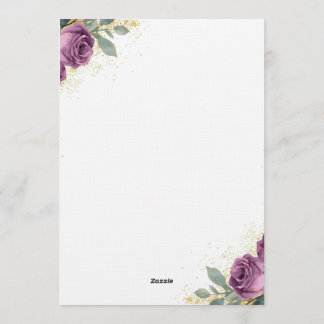 Invitación 👉 Elegant Purple Wisteria & Gold Floral Wedding I