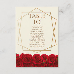 Invitación Elegant Red Roses and Gold Frame Cream Wedding