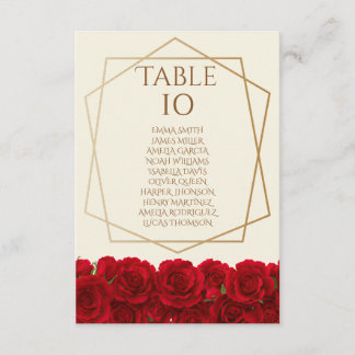 Invitación Elegant Red Roses and Gold Frame Cream Wedding