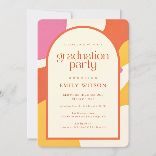 Invitación Elegant Retro Grad Graduate Photo Graduation (Anverso)