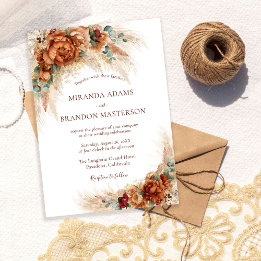 Invitación Elegant Romantic Floral Boho Wedding