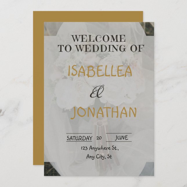 Invitación Elegant Romantic Floral Wedding Invitation (Anverso / Reverso)