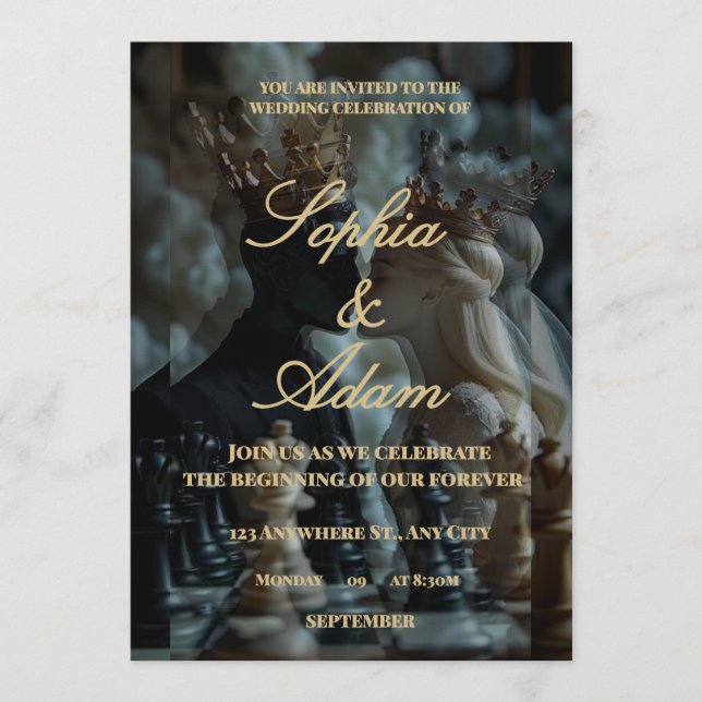 Invitación Elegant Royal Wedding Invitation (Anverso)